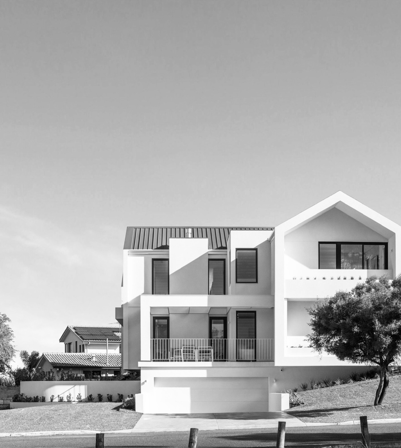 Black and white portrait of the City Beach residence