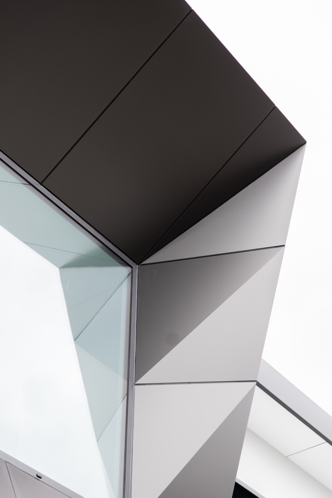 Detailed black canopy and glazed corner