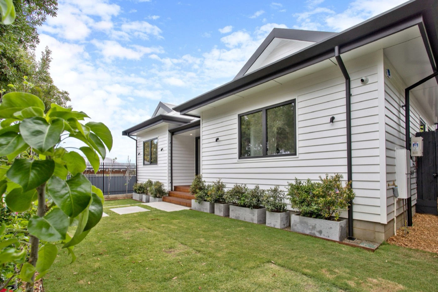 White-clad exterior of the Mt Claremont renovation