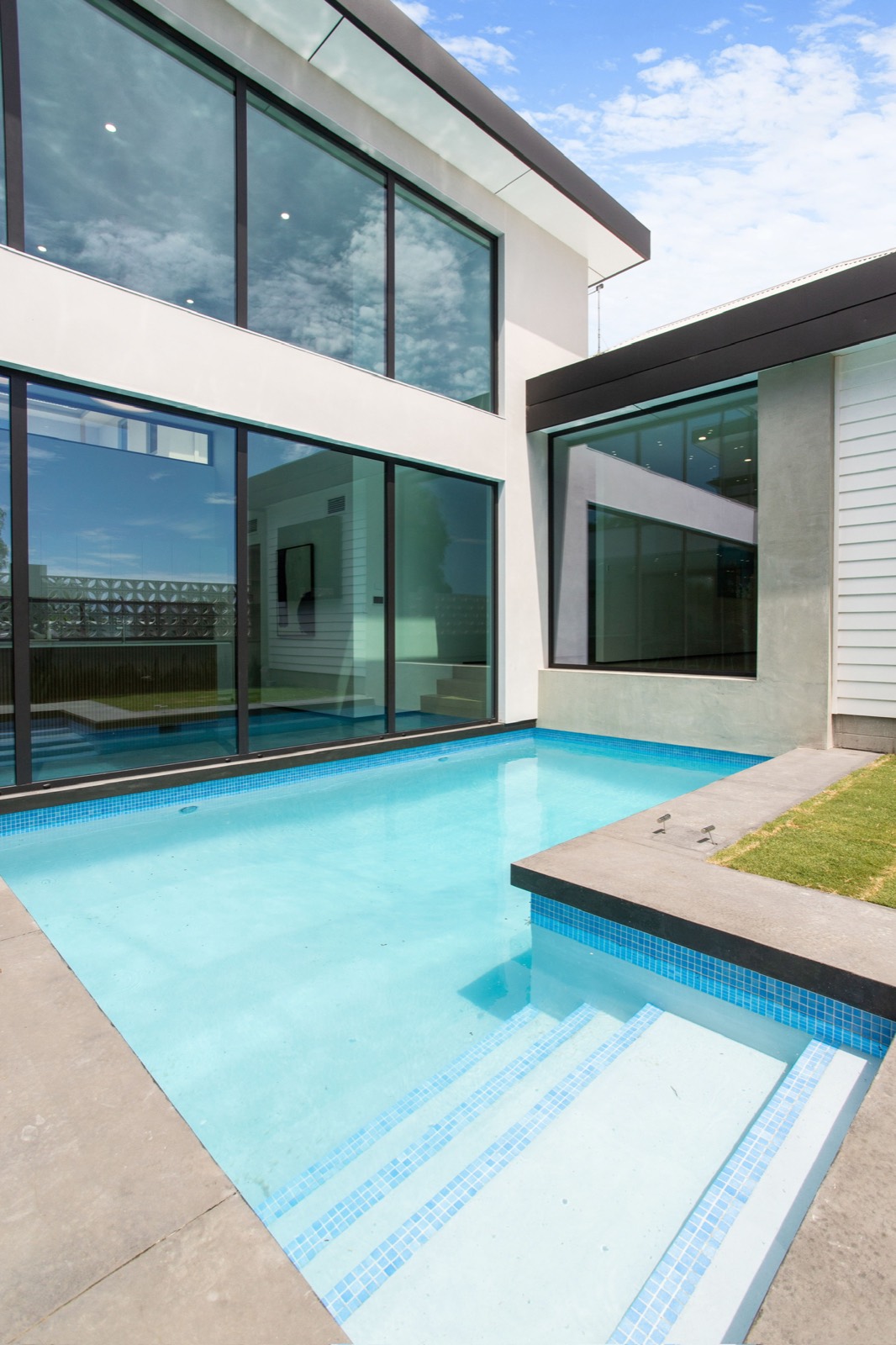 Mt Claremont renovation with pool, new upper level and large windows